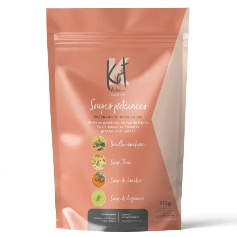 Sachet de soupes hyperprotéinées Kot, préparation pour soupe, alimentation saine Alazina