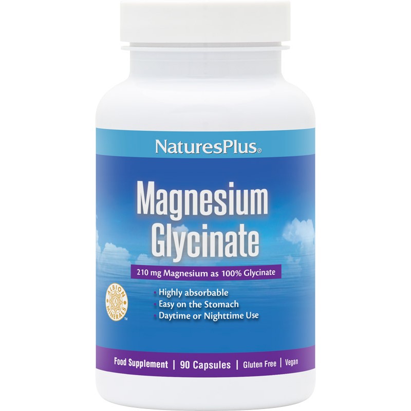 Bisglycinate de Magnésium Nature's plus, complément alimentaire haute absorption en vente chez Alazina