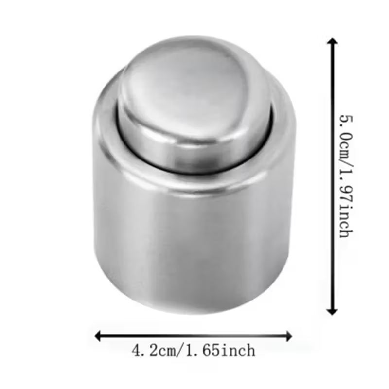 Dimensions du bouchon sous vide en acier inoxydable pour prolonger la conservation du vin