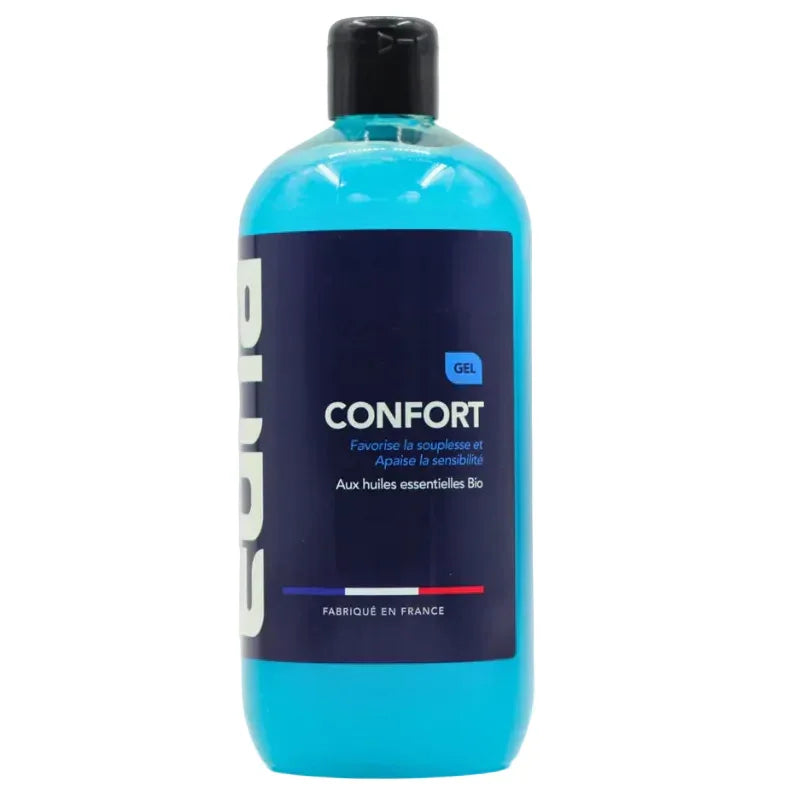 Flacon de gel confort Eona 500ml, soins naturels, huiles essentielles bio, Alazina.