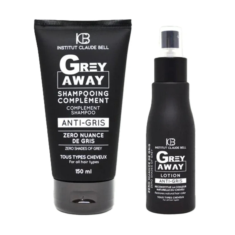 kIt de deux soins anti-gris des cheveux Grey Away fabriqué par Institut Claude Bell