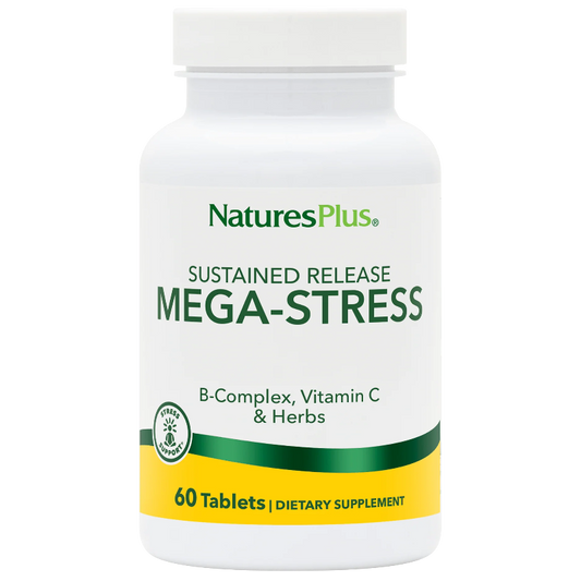 Natures Plus Mega-Stress - 60 Comprimés : Votre Solution Anti-Stress et Vitalité - ALAZINA