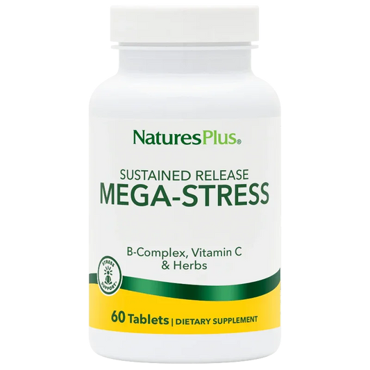 Natures Plus Mega-Stress - 60 Comprimés : Votre Solution Anti-Stress et Vitalité - ALAZINA