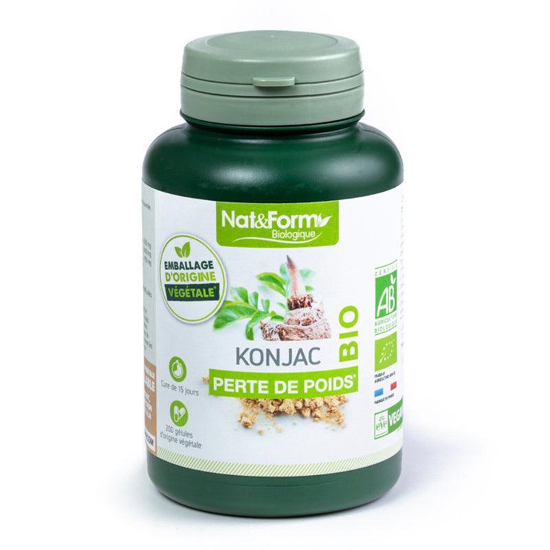 Nat & Form Konjac Bio et Vegan 200 gélules perte de poids - ALAZINA