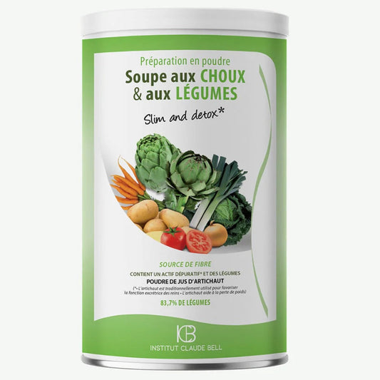 Soupe aux choux et légumes-Soupe minceur Claude Bell 250 g - ALAZINA