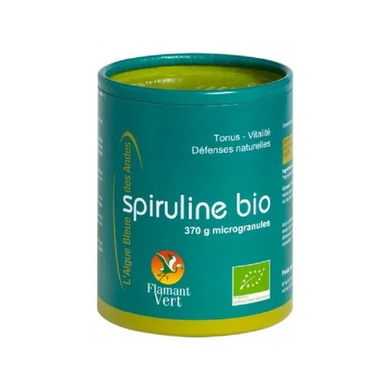Flamant Vert spiruline Bio microgranules 370g - ALAZINA