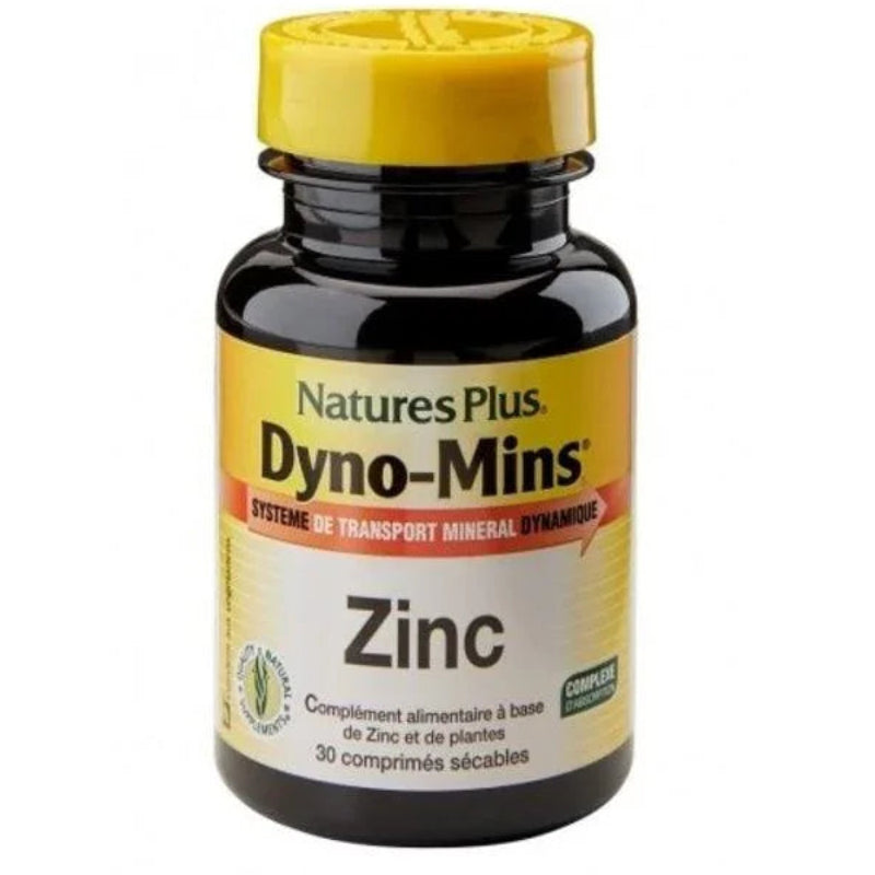 Natures Plus Dyno Mins Zinc 30 comprimés - ALAZINA