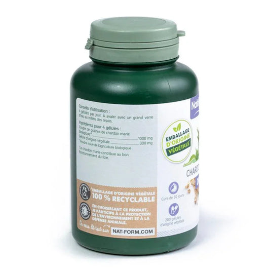 Chardon Marie Nat & Form 200 gélules - ALAZINA