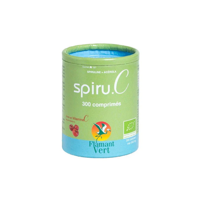 Flamant Vert spiru C Bio 300 comprimés spiruline acerola - ALAZINA