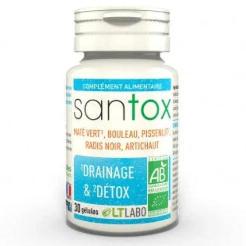 Santox Bio et Vegan LT Labo 30 gélules- Detox-Drainage - ALAZINA