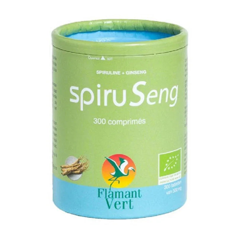 Flamant Vert spiruseng 300 comprimés spiruline ginseng - ALAZINA