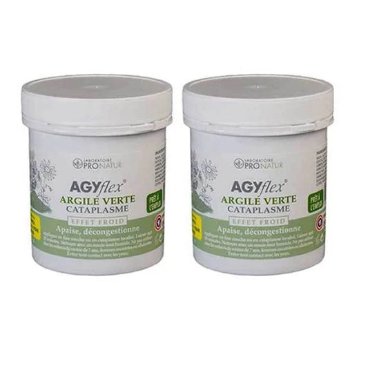 Pronatur Agyflex Cataplasme d'argile verte 250G - lot de 2