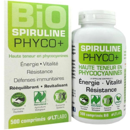 LT Labo Spiruline Phyco+ 500 comprimes - ALAZINA