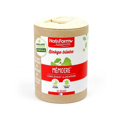 Nat & Form Ginkgo biloba 200 gelules - ALAZINA