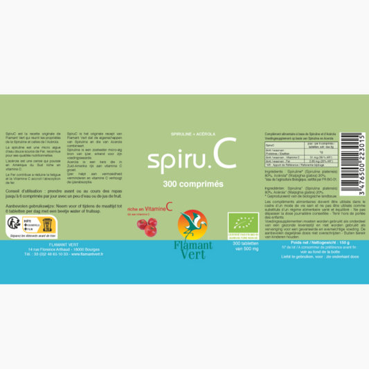 Informations nutritionnelles Siru C Flamant Vert en vente sur Alazina