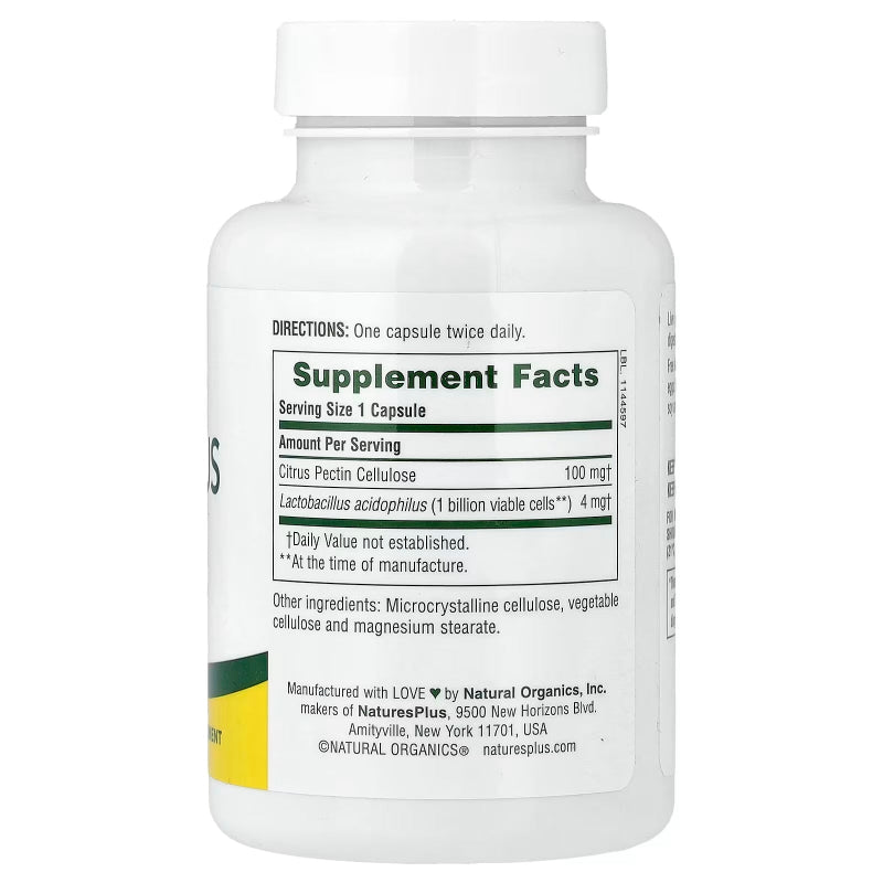 Informations nutritionnelles Acidophilus Nature's Plus
