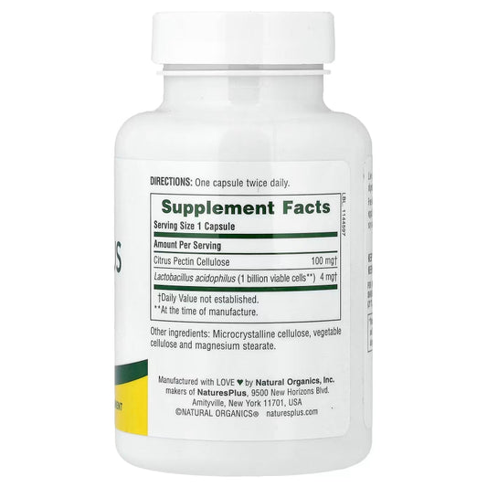 Informations nutritionnelles Acidophilus Nature's Plus