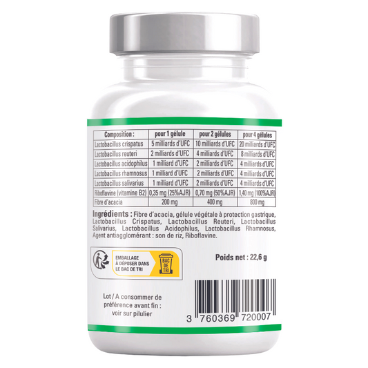 Ingrédients et composition Flore Vaginale Optimisée du Laboratoire Bermond