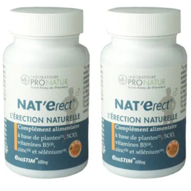 Lot de 2 flacon NatErect , complement pour le tonus de l'homme 