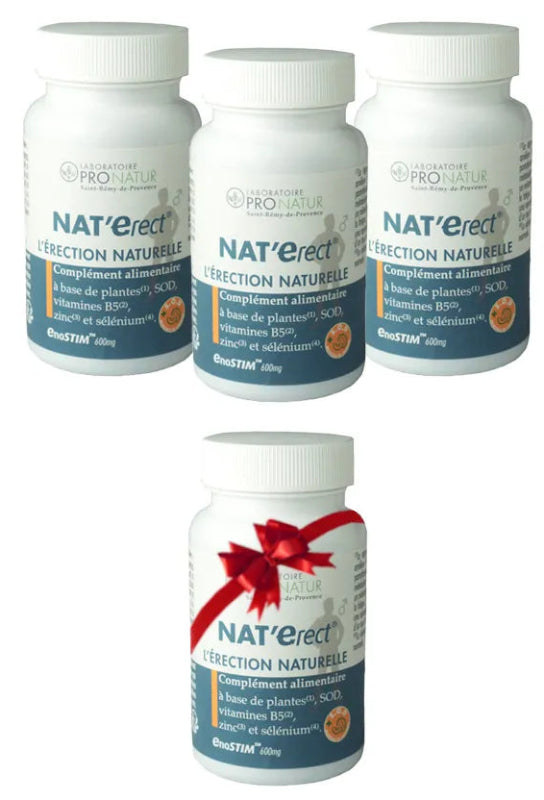 Lot de 4 flacon NatErect , Laboratoire Pronatur complement pour le tonus de l'homme