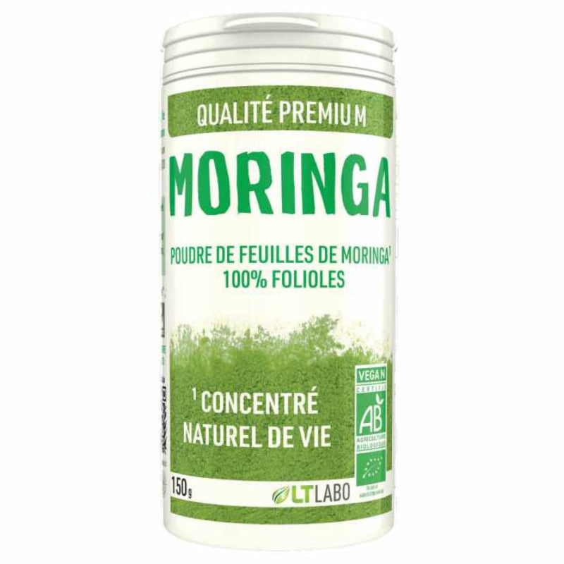 Achetez Poudre de Moringa LT Labo en pot de 150G un concentré naturel de vitalité