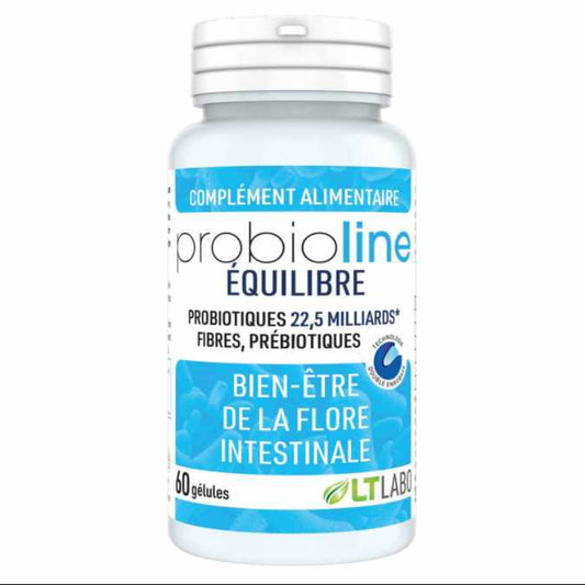 Complément probiotique pour le bien-être de la flore intestinal. Commandez Probioline Equilibre LT Labo sur ALAZINA
