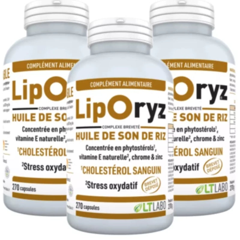 sey de 3 flacons de 270 géleles du complément régulation cholesterom Liporyz de LT Labo
