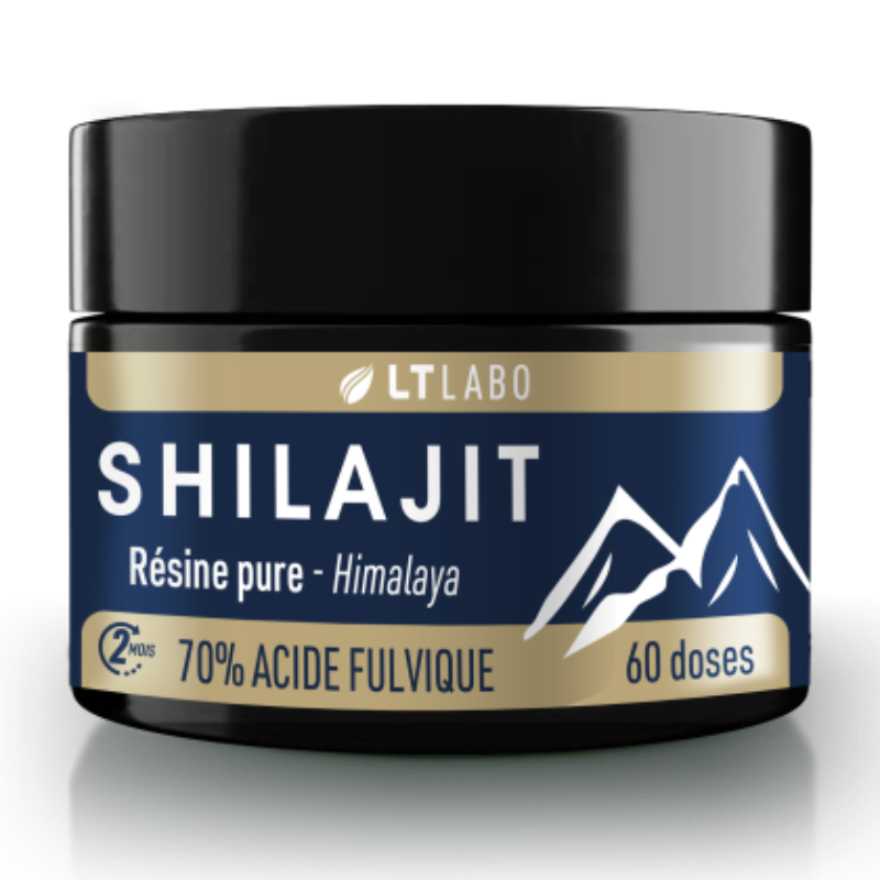 Shilajit LT Labo . Résine pure origine Himalaya , 60 doses en vente sur Alazina