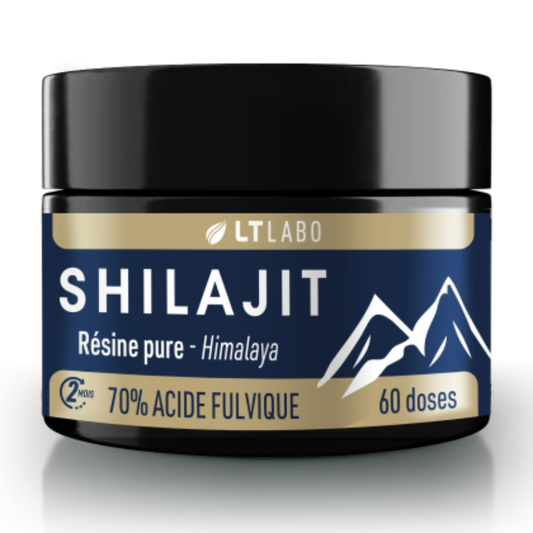 Shilajit LT Labo . Résine pure origine Himalaya , 60 doses en vente sur Alazina