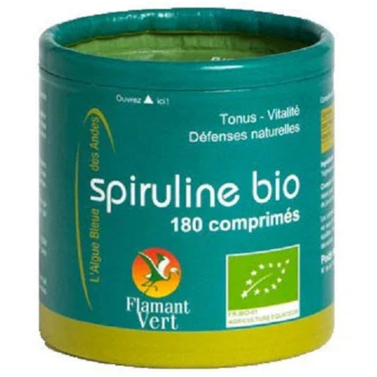 Flamant Vert Spiruline Bio 180 comprimes 90g - ALAZINA