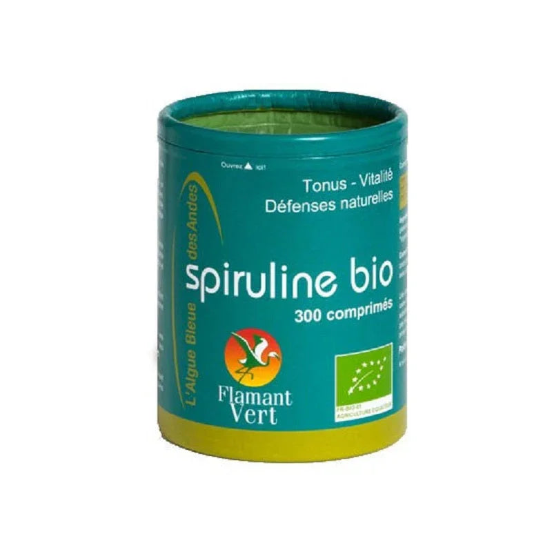 Flamant Vert Spiruline Bio 300 comprimes 150g - ALAZINA