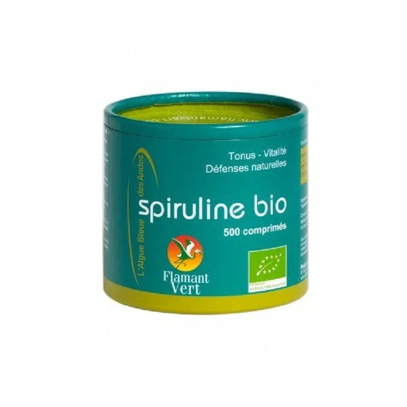 Flamant Vert Spiruline Bio 500 comprimes 250g - ALAZINA