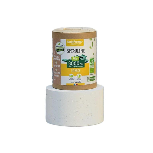 Nat & Form Spiruline 200 comprimés - ALAZINA