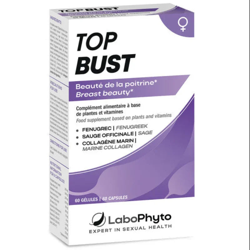 Complément alimentaire Top Bust LaboPhyto beauté de la poitrine, 60 gélules, Alazina
