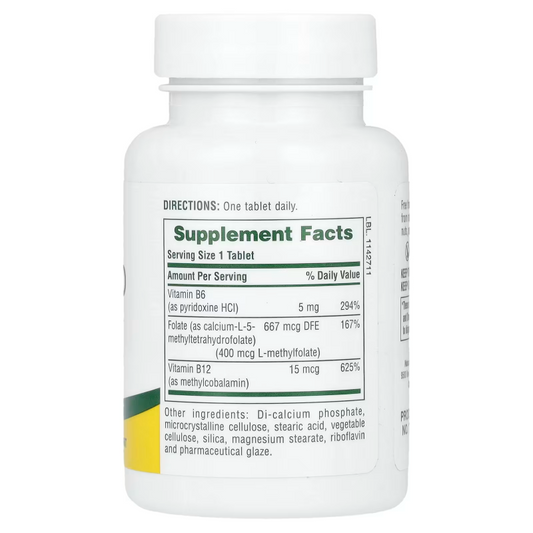 Valeurs Nutritionnelles Folic Acid Hearts de Nature's Plus