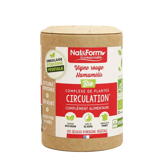 Nat&Form Vigne rouge - Hamamélis - circulation sanguine et jambes lourdes - ALAZINA