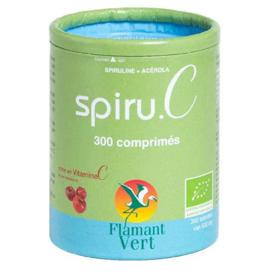 Flamant Vert spiru C Bio 300 comprimés spiruline acerola - ALAZINA
