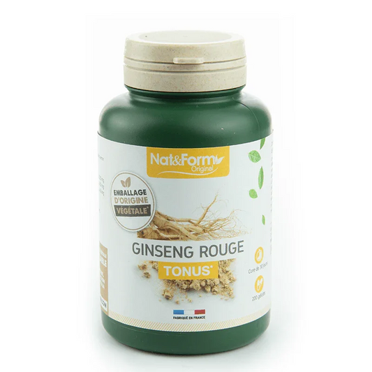 Ginseng Rouge Nat & Form 200 gélules complément alimentaire Tonus - ALAZINA