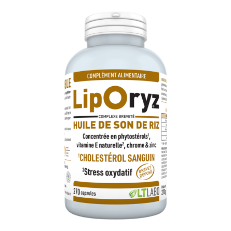 LT Labo-Liporyz-Huile de son de riz-270 capsules pour trois mois - ALAZINA