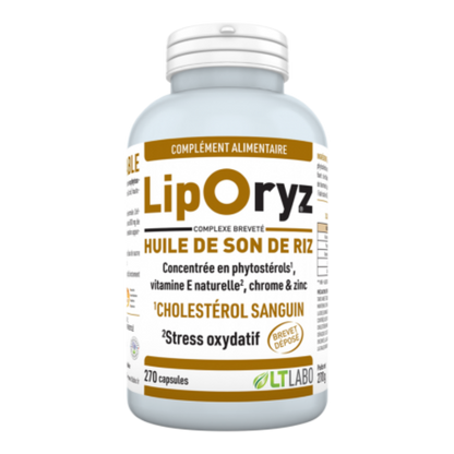 LT Labo-Liporyz-Huile de son de riz-270 capsules pour trois mois - ALAZINA