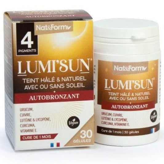 Complément alimentaire Lumi’Sun Autobronzant Nat & Form - Teint hâlé naturellement - ALAZINA