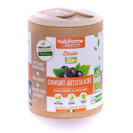 Nat & Form Cassis 90 gélules.Confort articulaire - ALAZINA