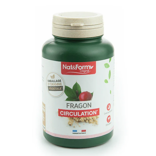 Nat & Form Fragon 200 gélules-Jambes lourdes-Circulation - ALAZINA