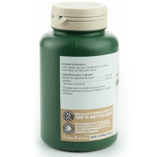 Flacon vert Nat-Form Nopal, complément alimentaire naturel, label 100% recyclable Alazina