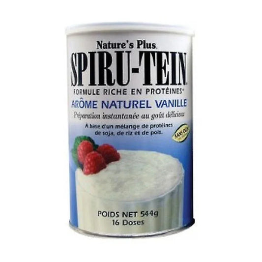 Natures Plus Spiru-Tein Vanille Substituts de repas Vegan 544g - ALAZINA