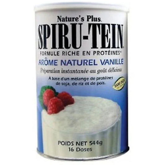 Natures Plus Spiru-Tein Vanille Substituts de repas Vegan 544g - ALAZINA