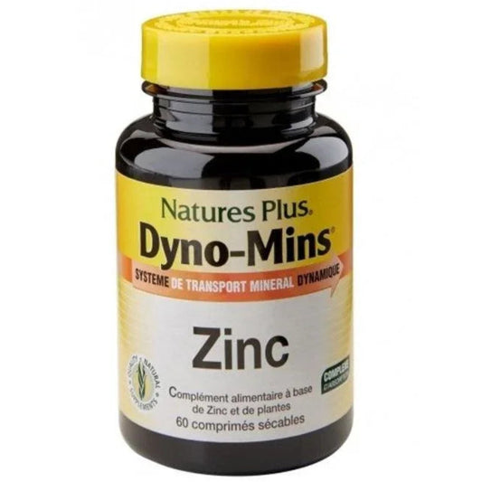 Natures Plus Dyno Mins Zinc 60 comprimés - ALAZINA